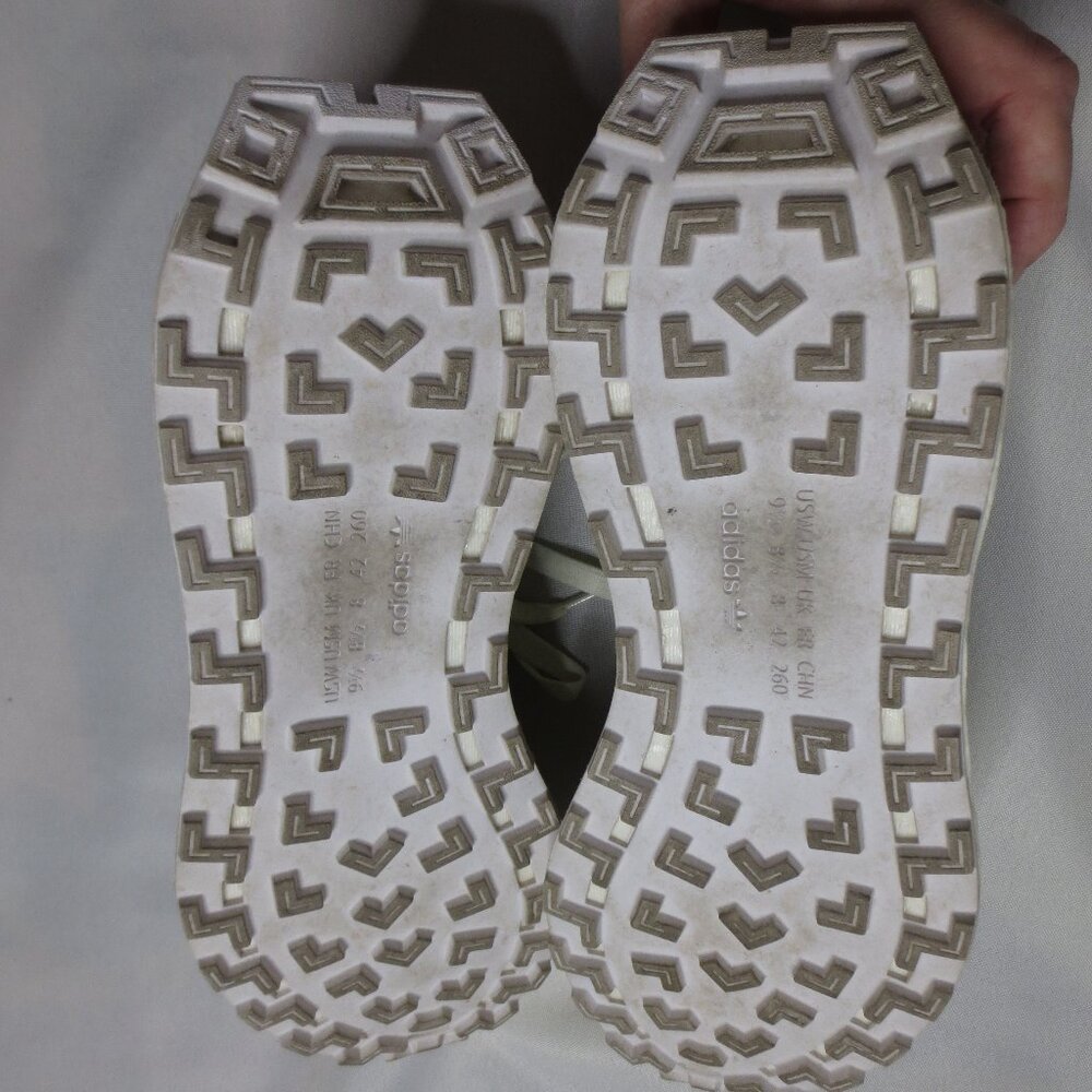 ADIDAS womens RETROPY E5 sneaker SHOE gray CREAM gold BOOST MIDSOLE retro 9.5 - Picture 9 of 13